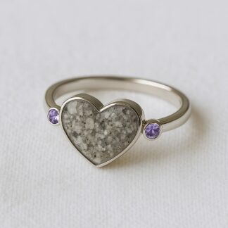 Anillo Corazón Circonitas Cenizas