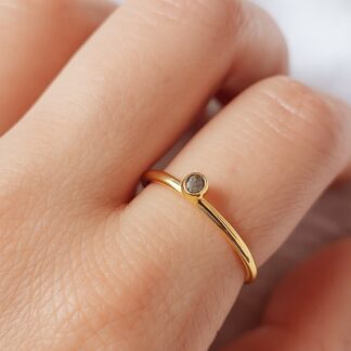 Anillo Oro Solitario Cenizas