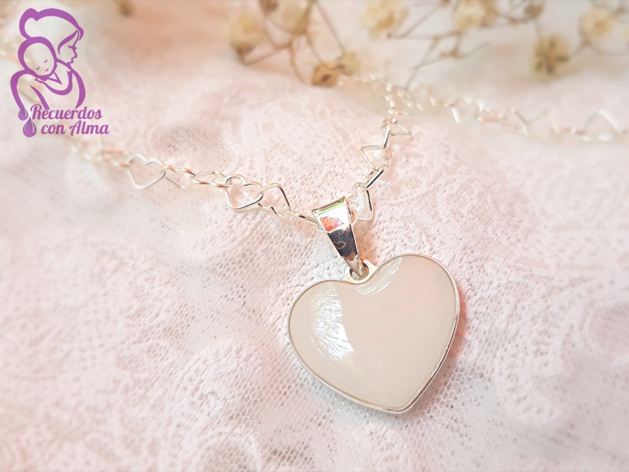 Colgante Corazón Nuria corazón para joyas de leche materna y joyas maternales